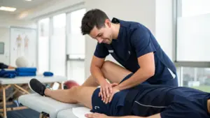Therapist treating fascia-related chronic pain at Body Motion Therapy Melbourne.