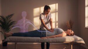 Therapist reviewing fascia research and applying evidence-based manual therapy at Body Motion Therapy Melbourne.