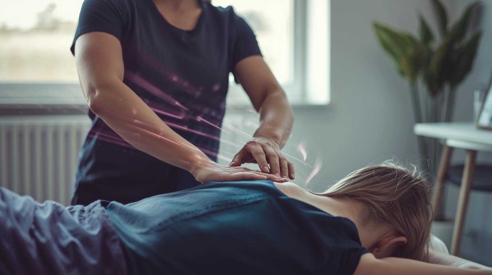 Manual therapist performing fascia release to support neuro-fascial recovery at Body Motion Therapy Melbourne.